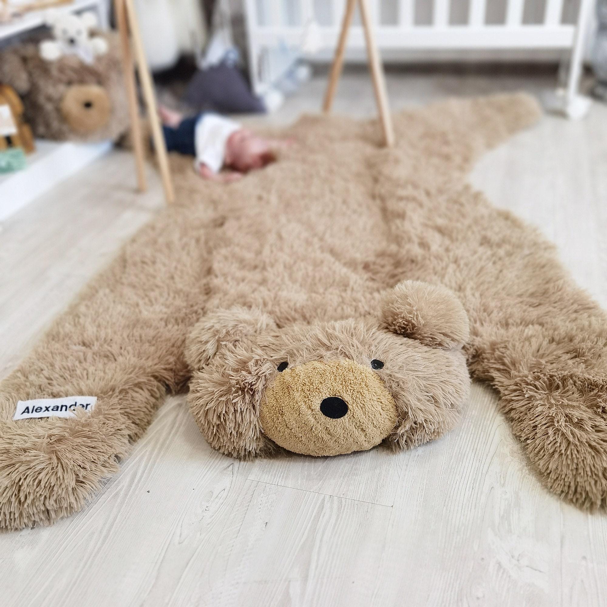 Bear Rug Woodland Baby Boy Personalized