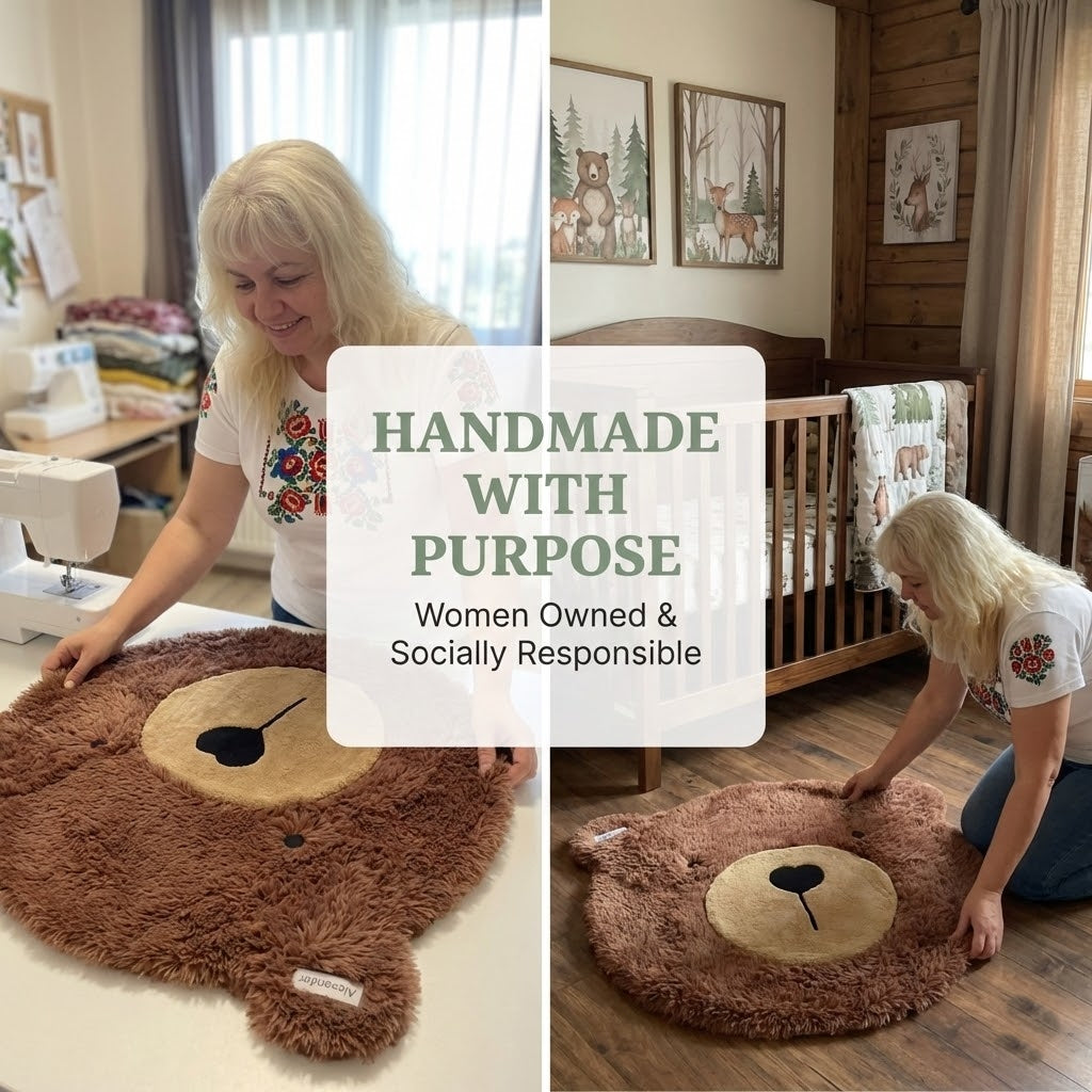 Bear Storage Basket Woodland Personalized