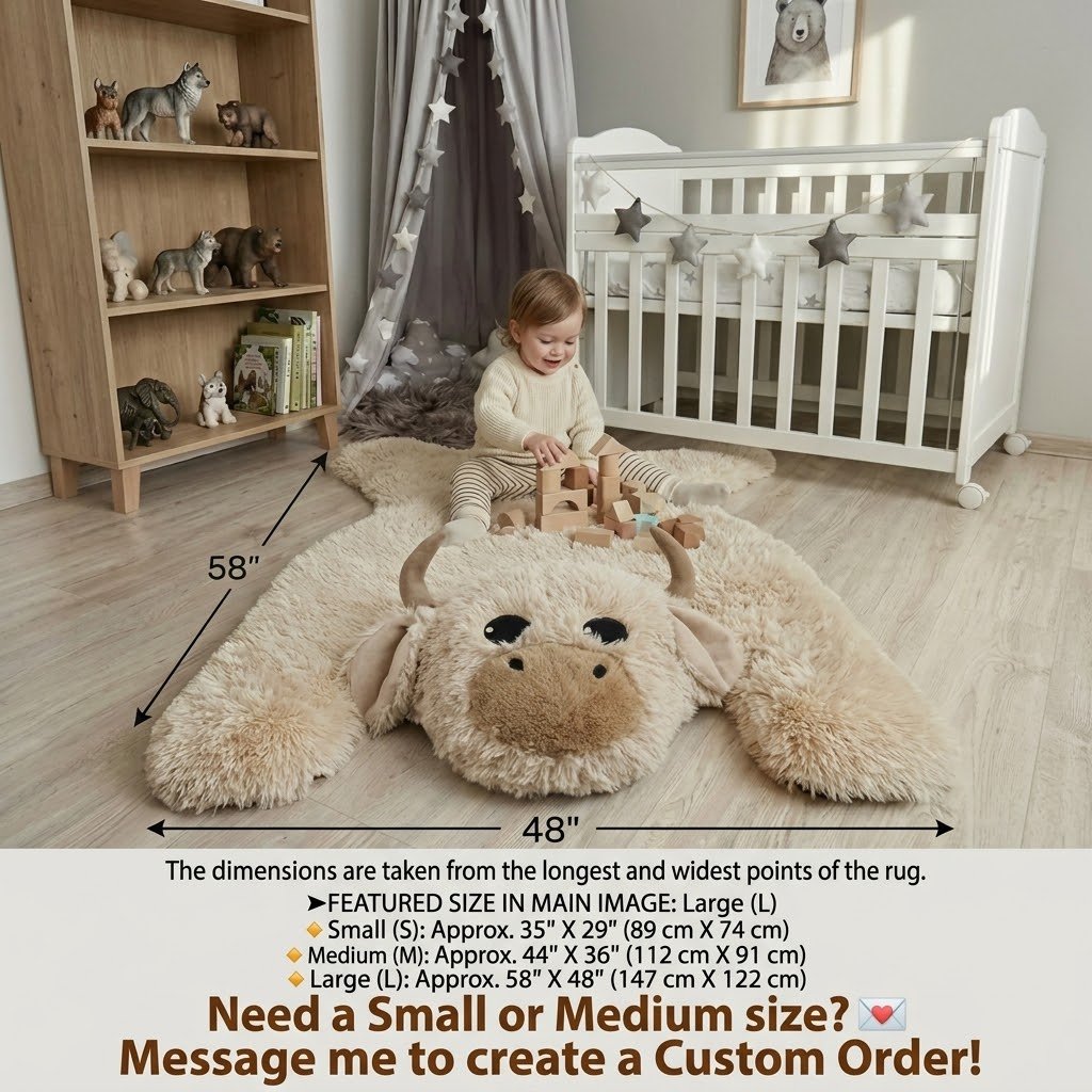 Highland Cow Nursery Basket: Farmhouse Baby Room Decor