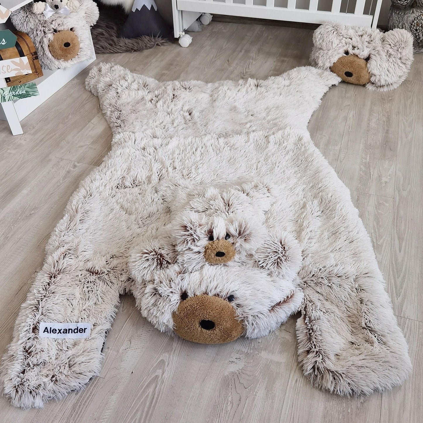 Bear Rug Plush Minky Personalized