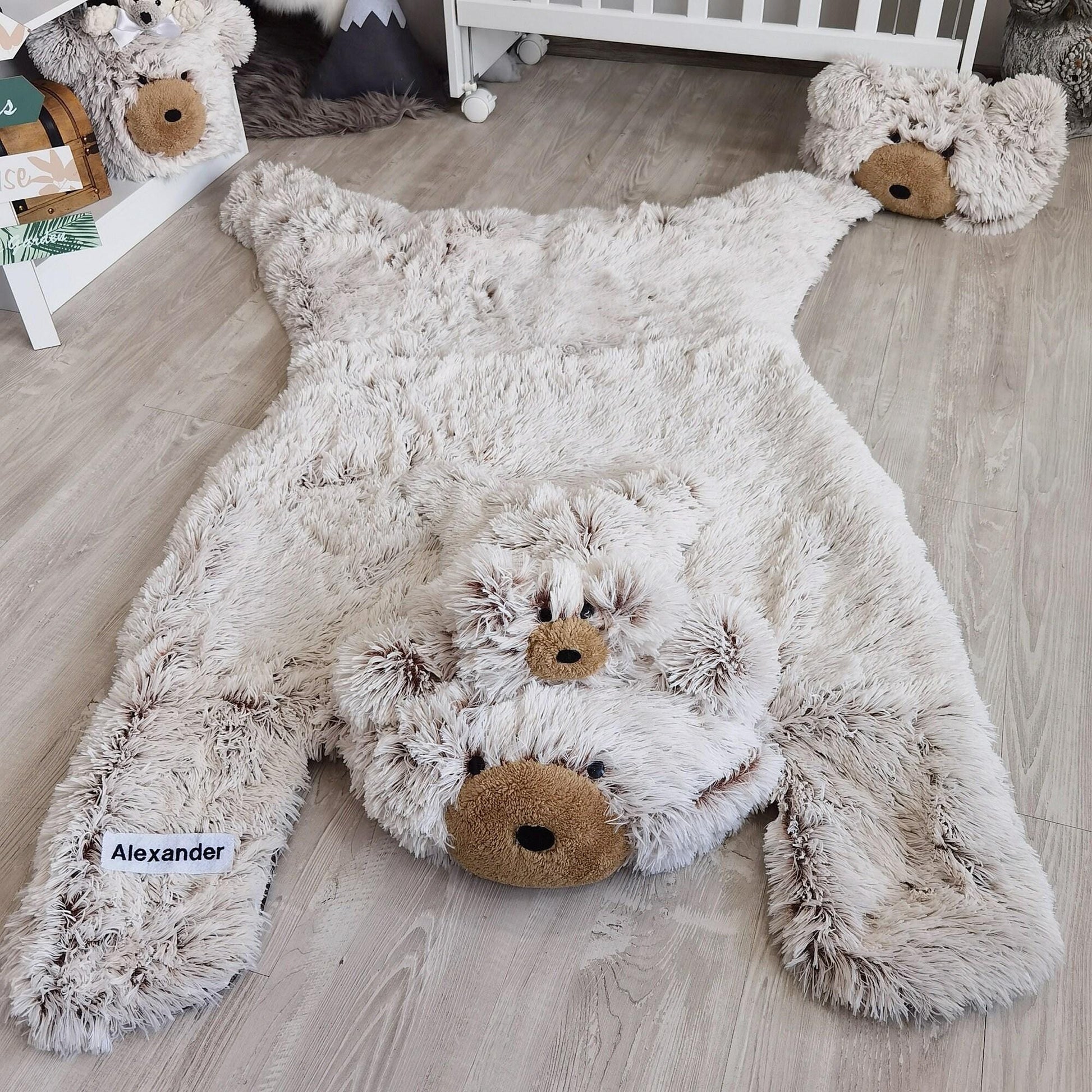 Bear Rug Plush Minky Personalized