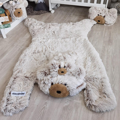 Bear Rug Plush Minky Personalized