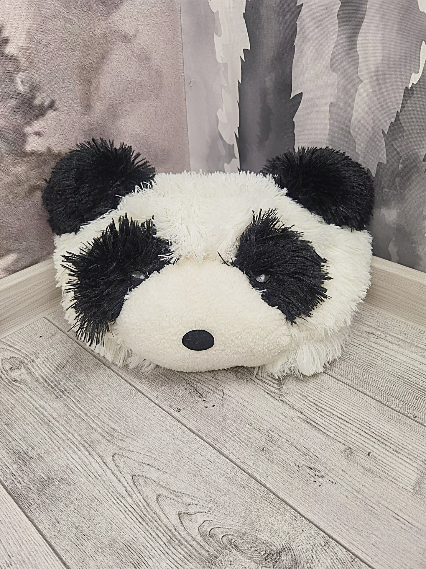 Handmade Minky Panda Bear Rug: Personalized Plush Nursery Decor