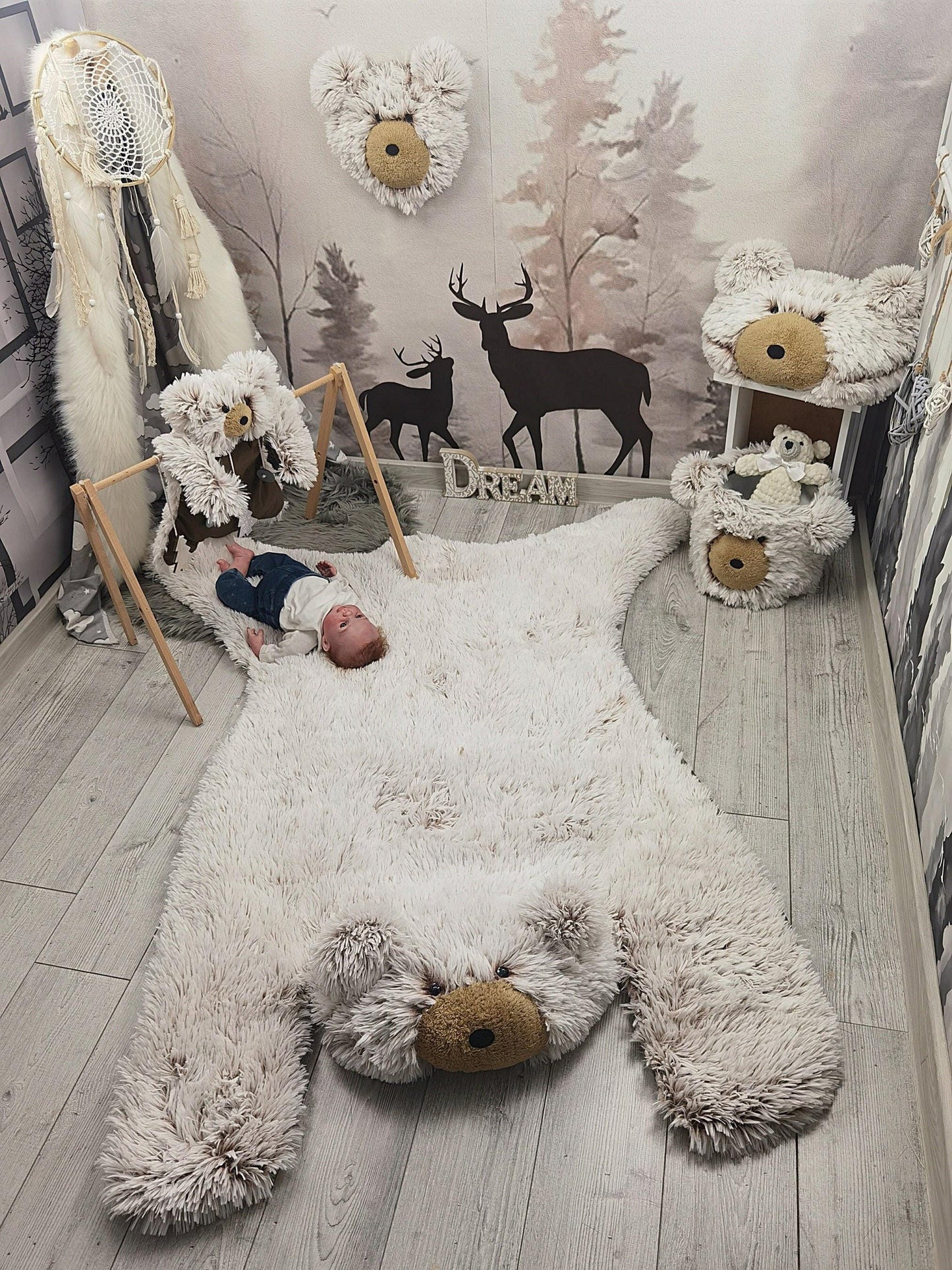Bear Rug Plush Minky Personalized