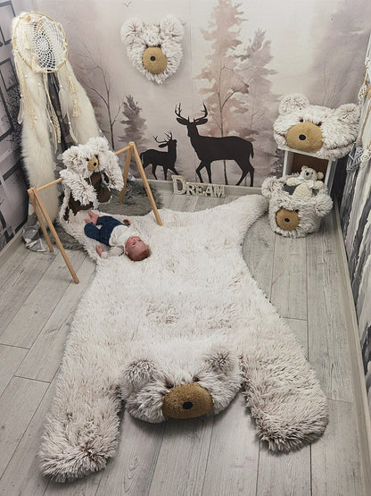 Bear Rug Plush Minky Personalized