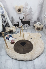 Woodland Bear Rug Beige Faux Fur - DECORLINA