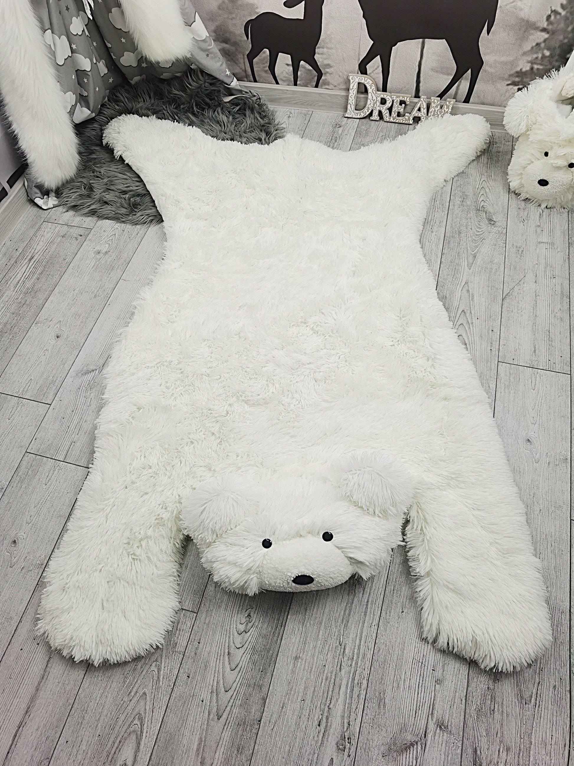 Polar Bear Rug Minky Personalized