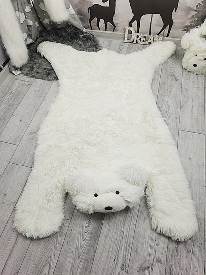Polar Bear Rug Minky Personalized