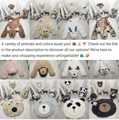 Bear Storage Basket Minky Woodland - DECORLINA
