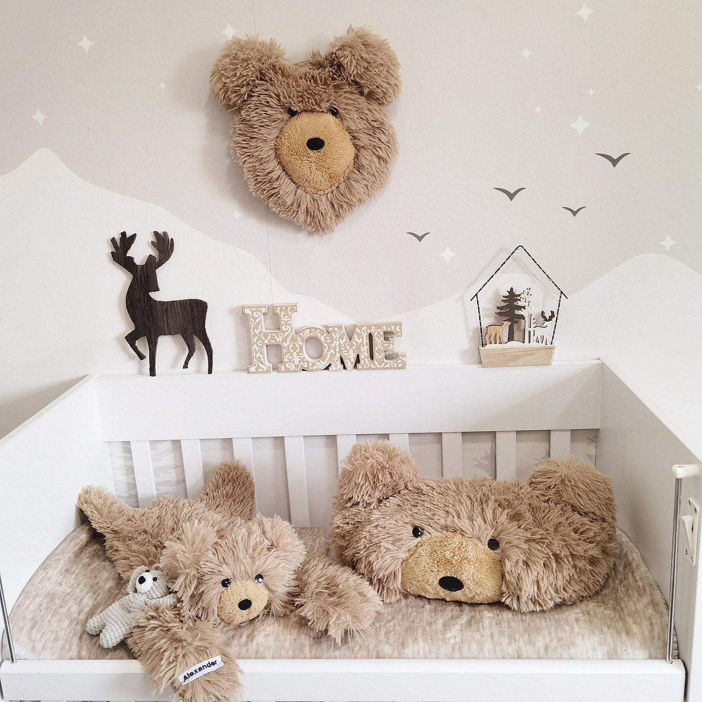 Bear Rug Woodland Baby Boy Personalized