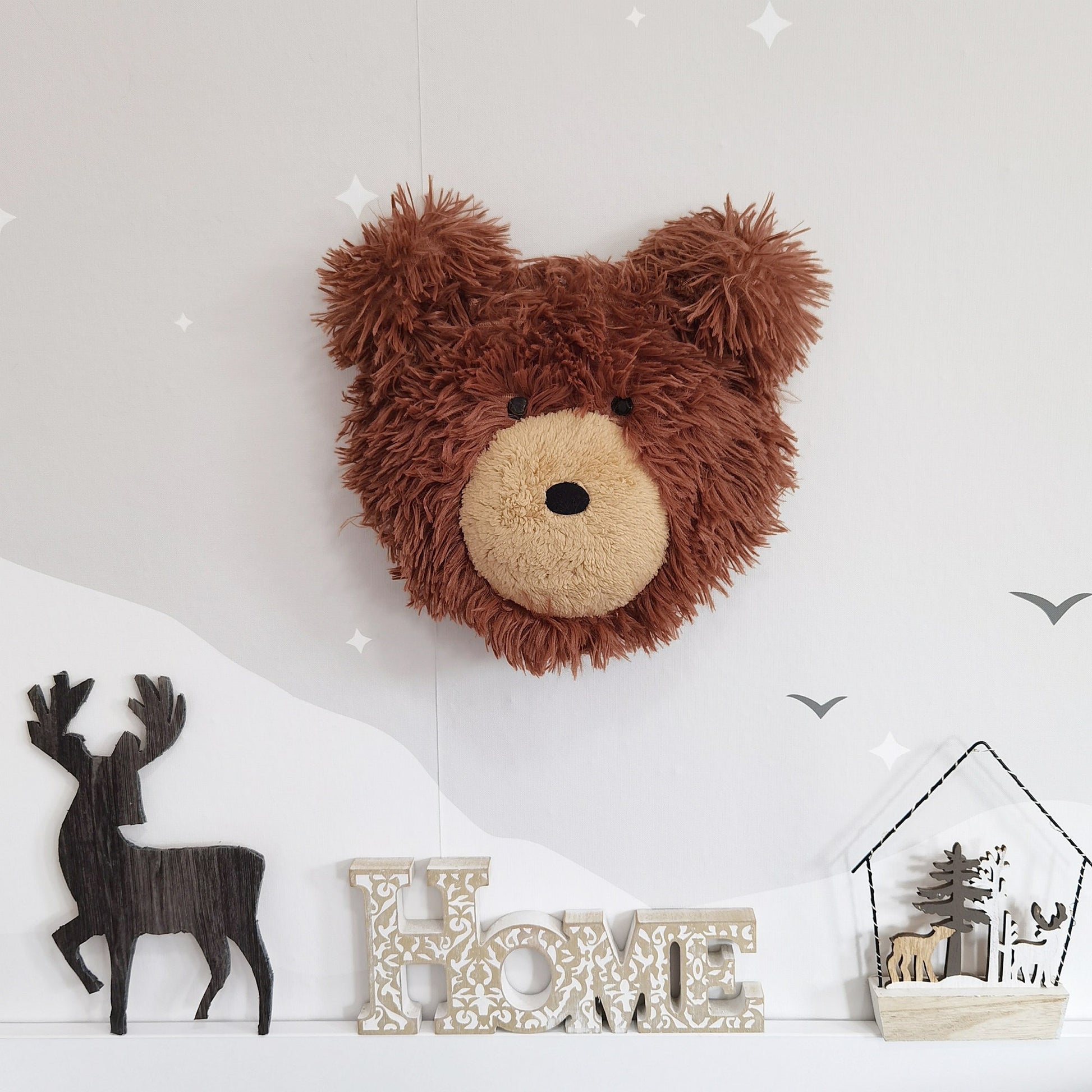 Woodland Bear Rug Nursery - Personalized Adventure Theme Baby Room Decor