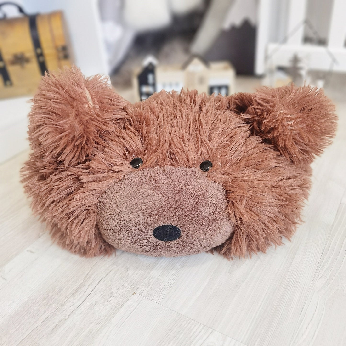 Brown Bear Rug Plush Woodland Personalized