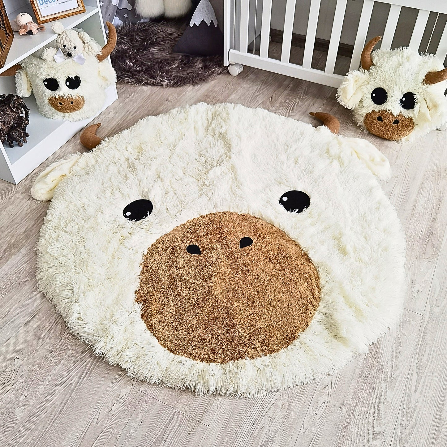 Highland Cow Rug Soft Shaggy Personalized