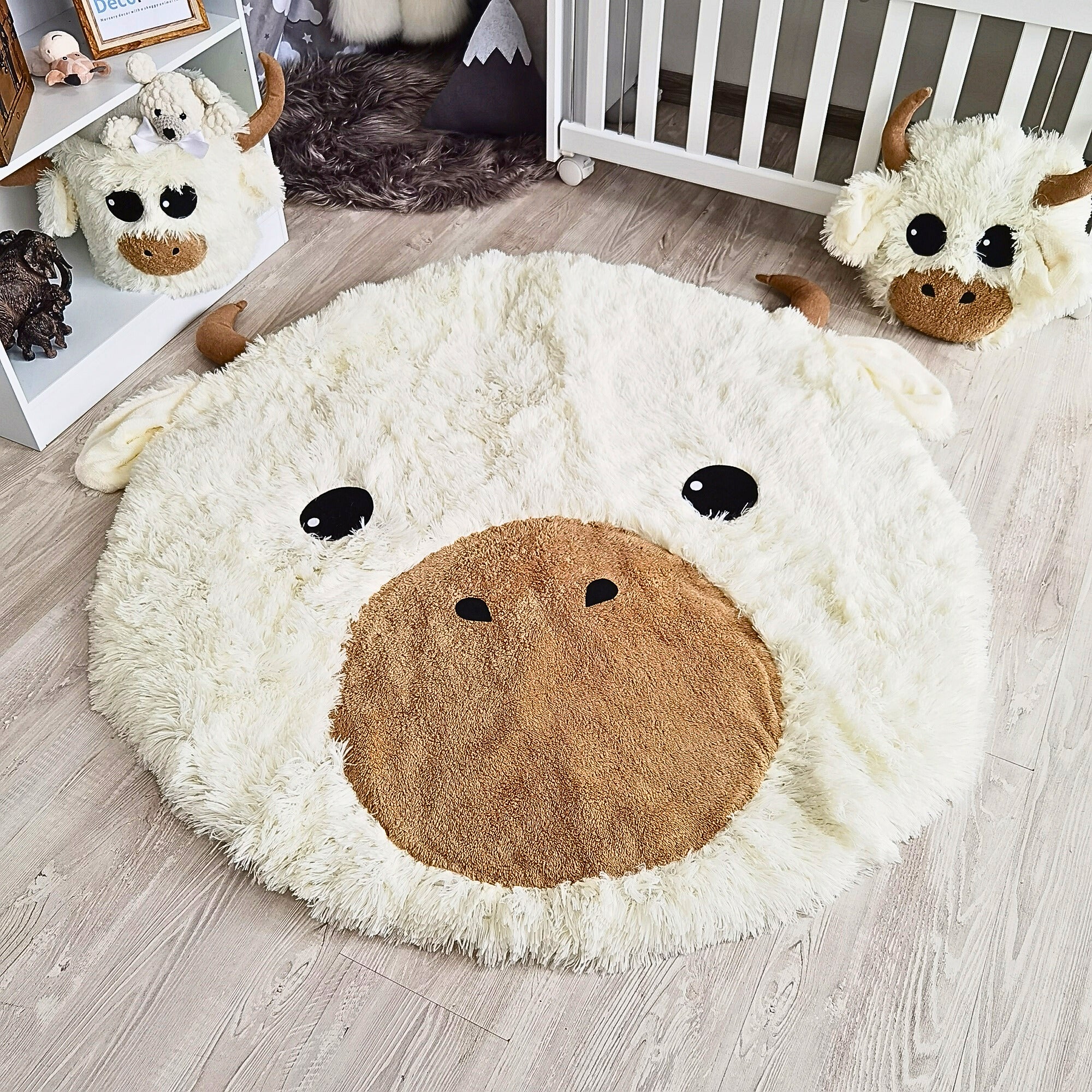 Highland Cow Rug Soft Shaggy Personalized