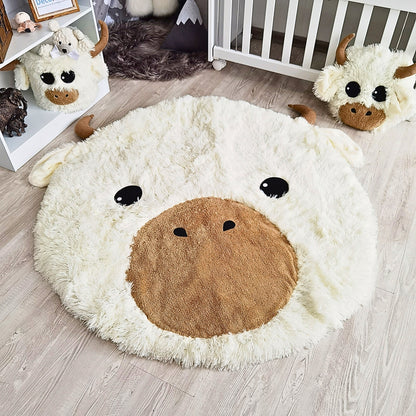 Highland Cow Rug Soft Shaggy Personalized