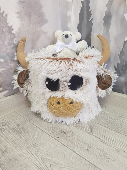 Farmhouse Cow Nursery Basket Storage