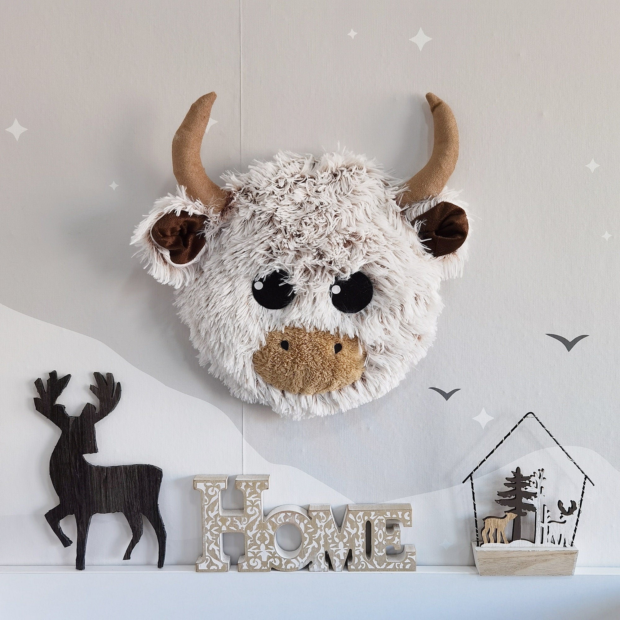 Highland Cow Wall Mount Personalized