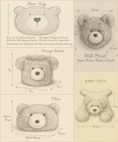 Brown Bear Rug Plush Woodland Personalized