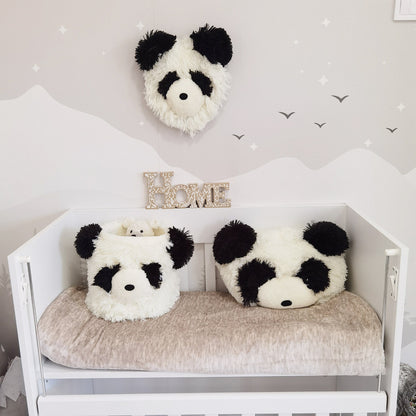Panda Bear Rug Shaggy Minky Personalized