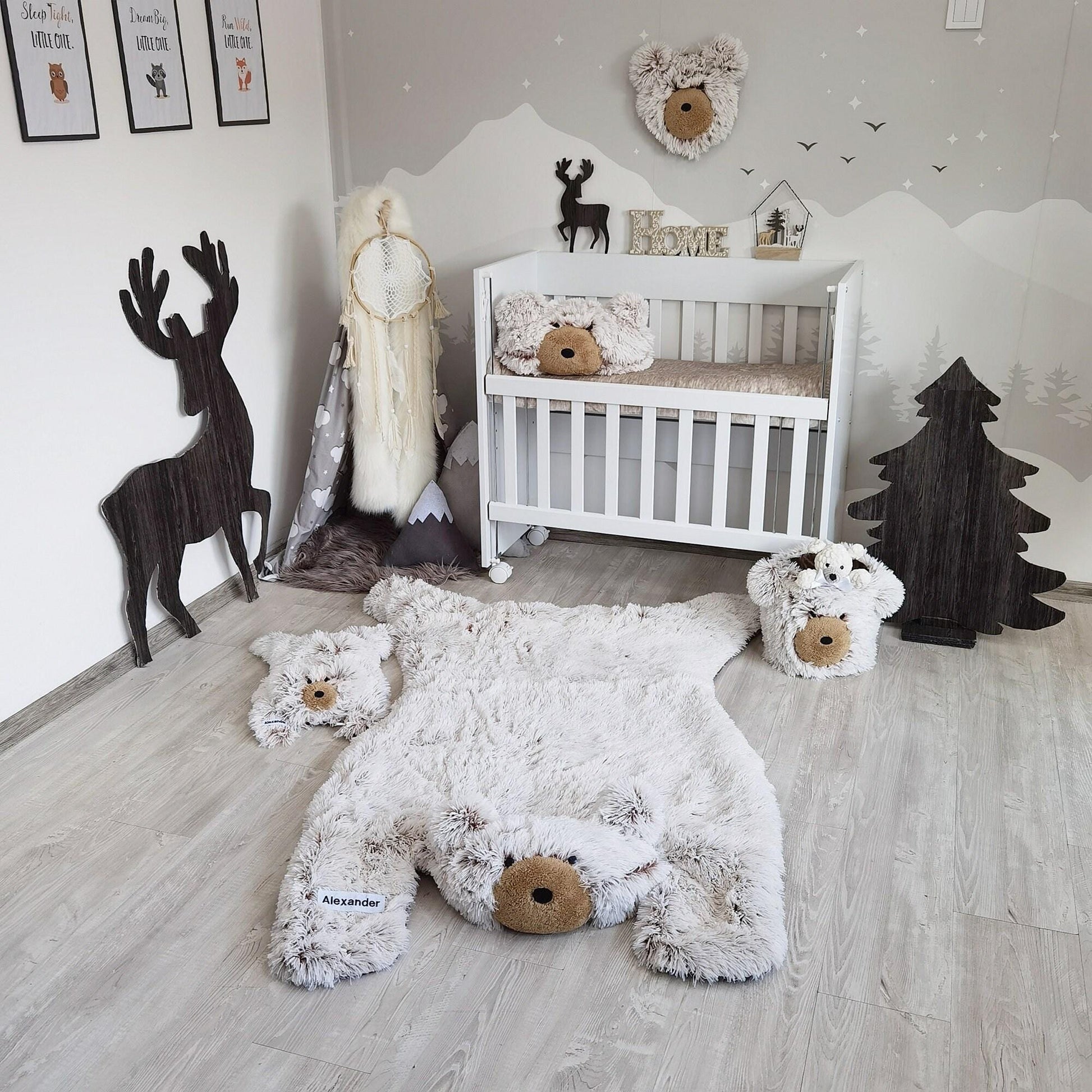Bear Rug Plush Minky Personalized