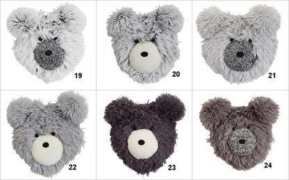 Handmade plush bear wall decor - woodland nursery animal head