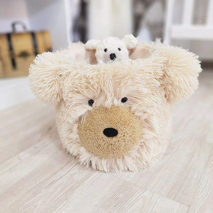 Beige Bear Rug Shaggy Minky
