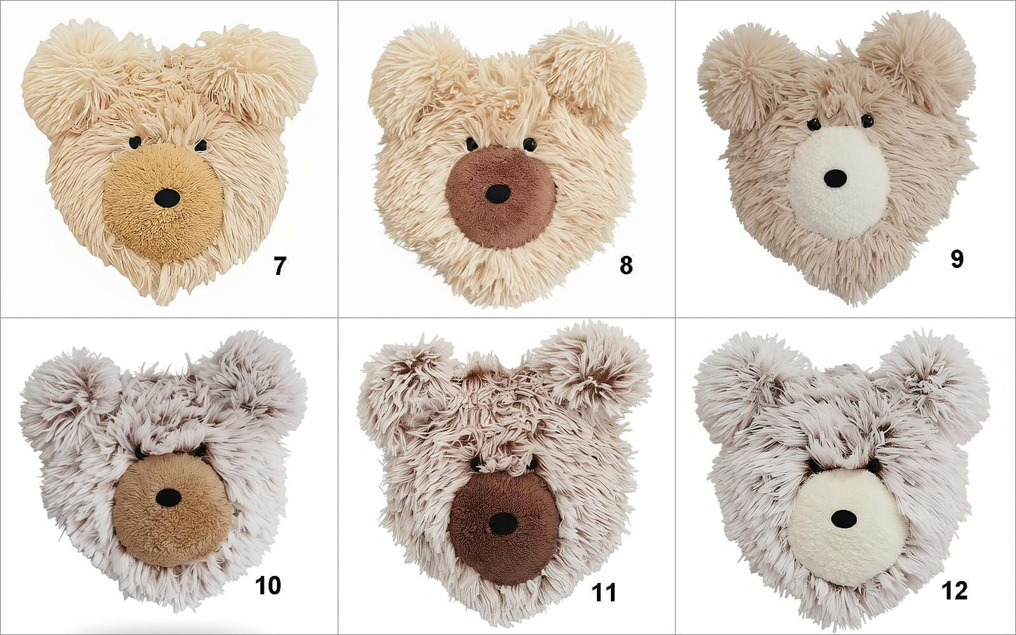 Faux Bear Head Wall Decor - Woodland Nursery Plush Animal