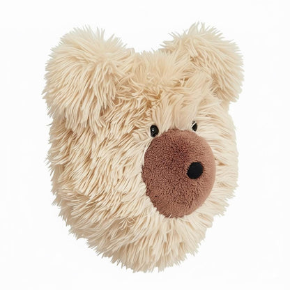 Handmade plush bear wall decor - woodland nursery animal head