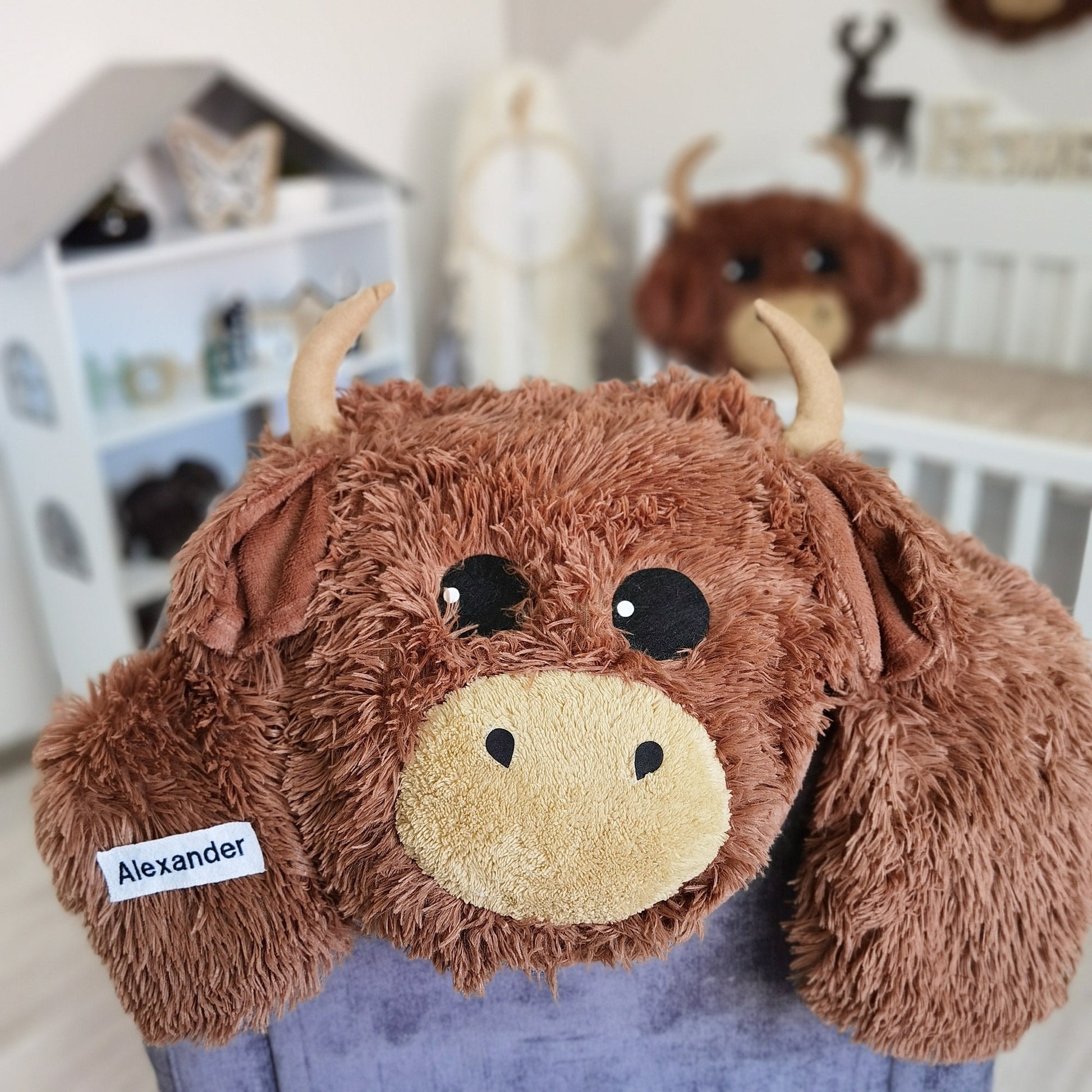 Highland Cow Farmhouse Nursery Rug - DECORLINA