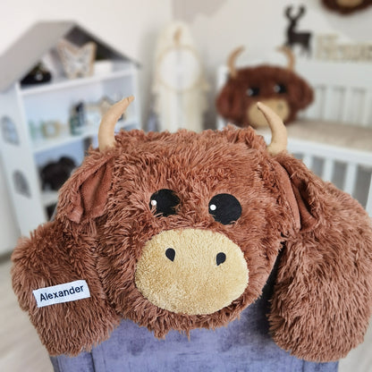 Highland Cow Farmhouse Nursery Rug - DECORLINA