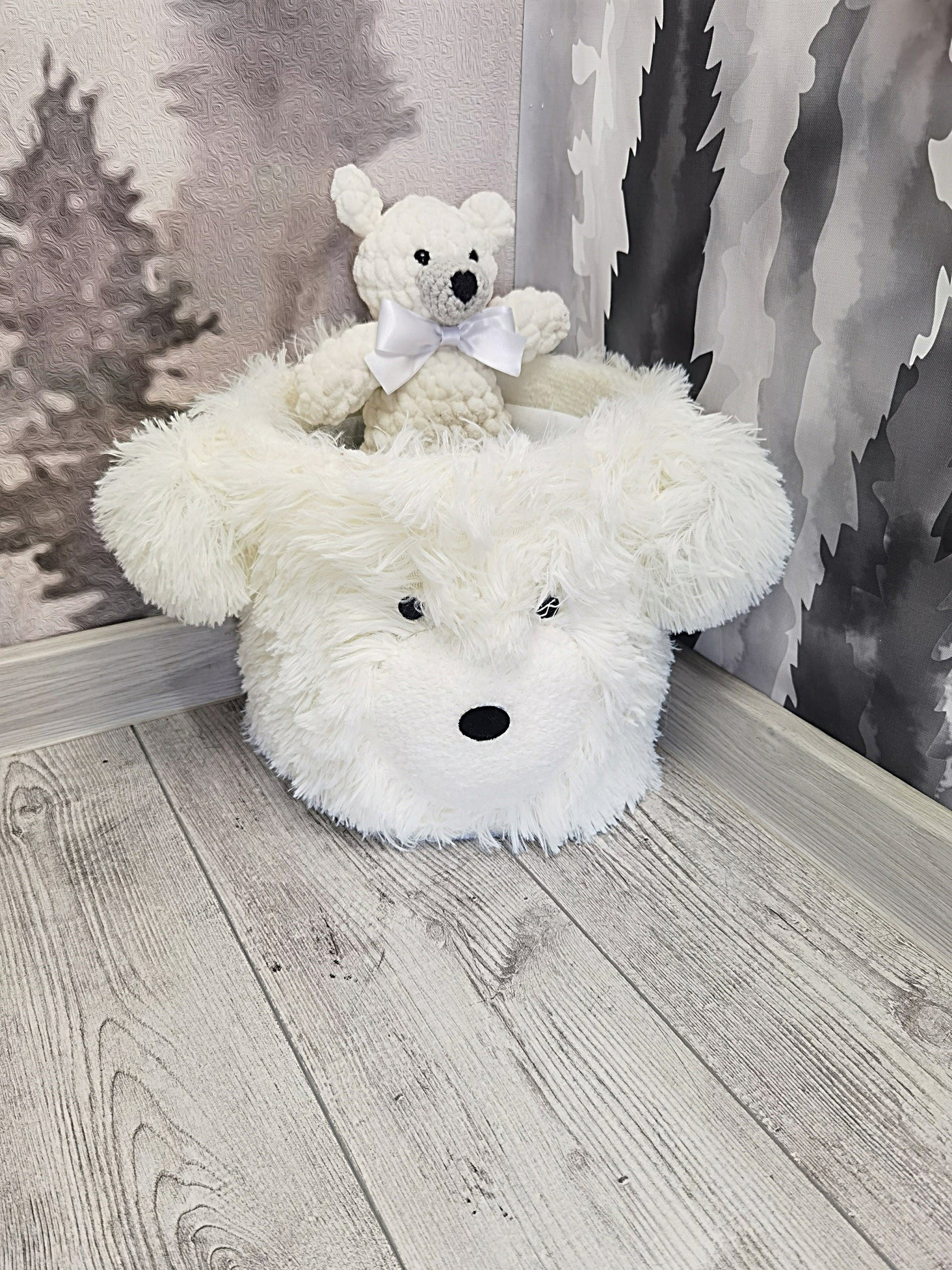 Polar Bear Rug Minky Personalized