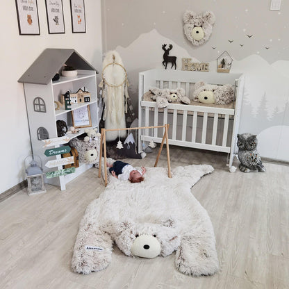 Woodland Bear Rug Personalized Baby Boy