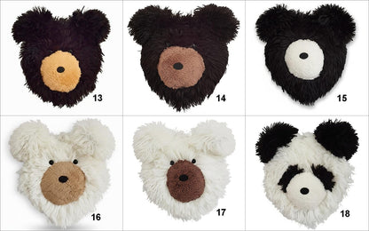 Faux Bear Head Wall Decor - Woodland Nursery Plush Animal