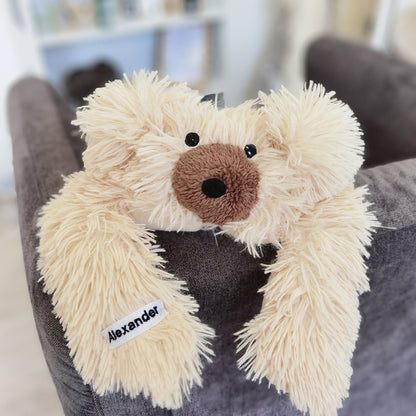 Woodland Bear Rug Beige Faux Fur - DECORLINA