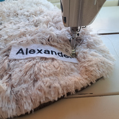Handmade Plush Bear Pillow: Cozy Nursery Decor, Personalizable