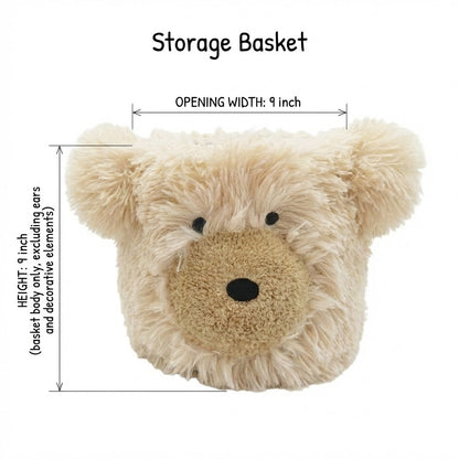 Personalized Bear Pillow: Shaggy Minky Woodland Nursery Decor
