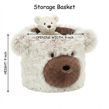 Faux Bear Head Shaggy Minky Wall Decor
