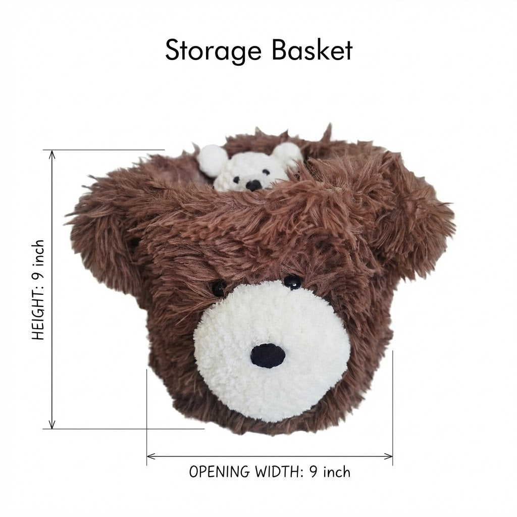 Minky Brown Bear Head Wall Mount: Handmade Nursery Decor
