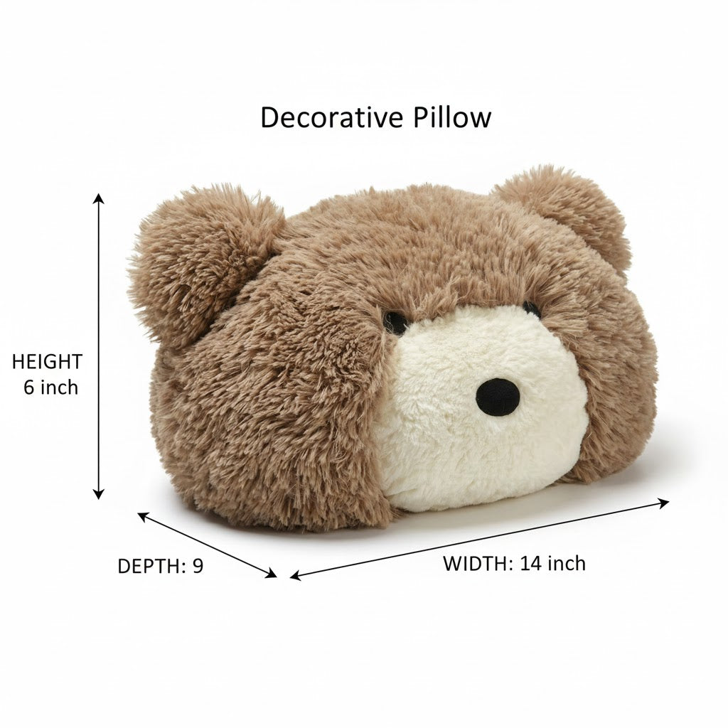 Handmade Plush Bear Pillow: Cozy Nursery Decor, Personalizable