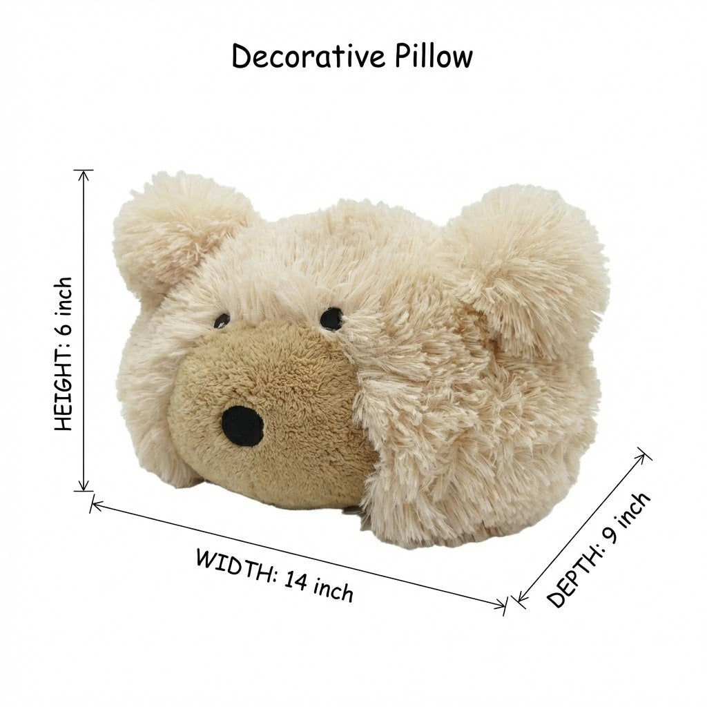 Bear Head Wall Mount - Faux Taxidermy Nursery Decor & Soft Plush Trophy