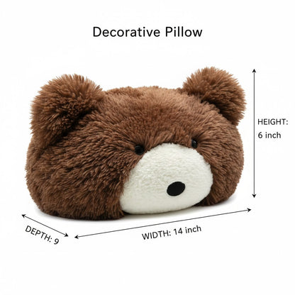 Minky Brown Bear Head Wall Mount: Handmade Nursery Decor