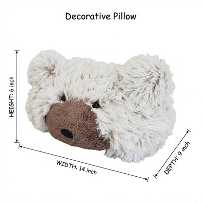 Faux Bear Head Shaggy Minky Wall Decor