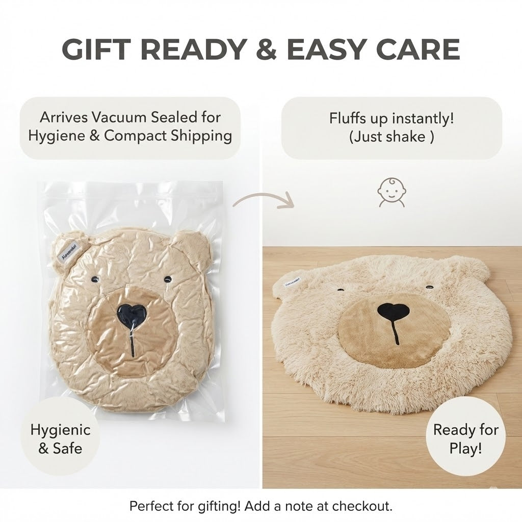 Bear Head Wall Mount - Faux Taxidermy Nursery Decor & Soft Plush Trophy