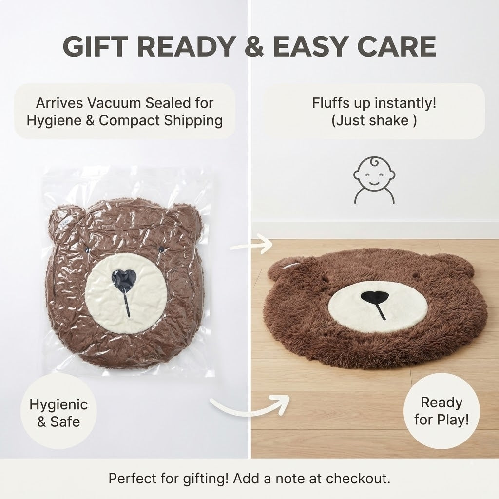 Minky Brown Bear Head Wall Mount: Handmade Nursery Decor
