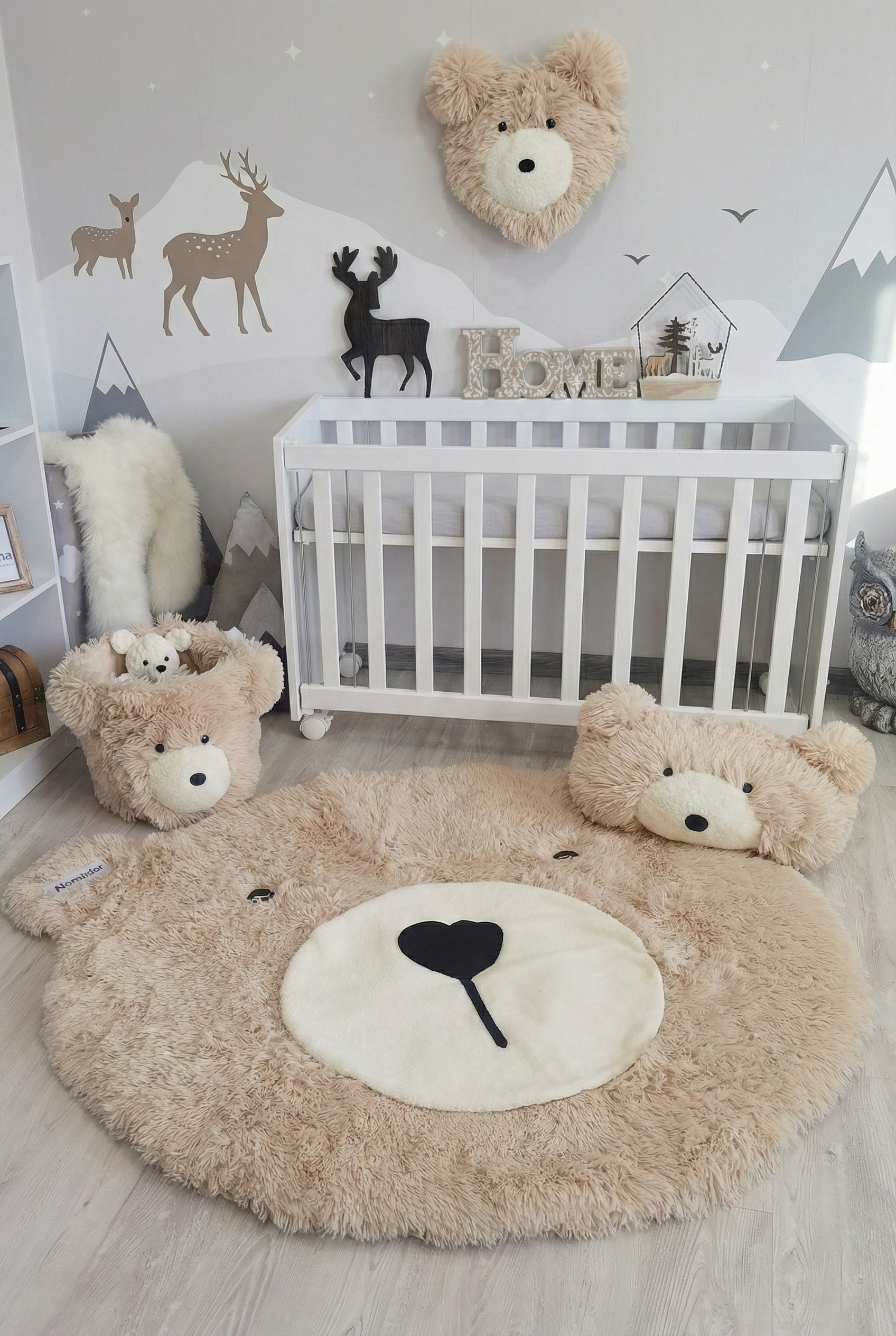 Bear Faux Taxidermy Wall Mount Plush