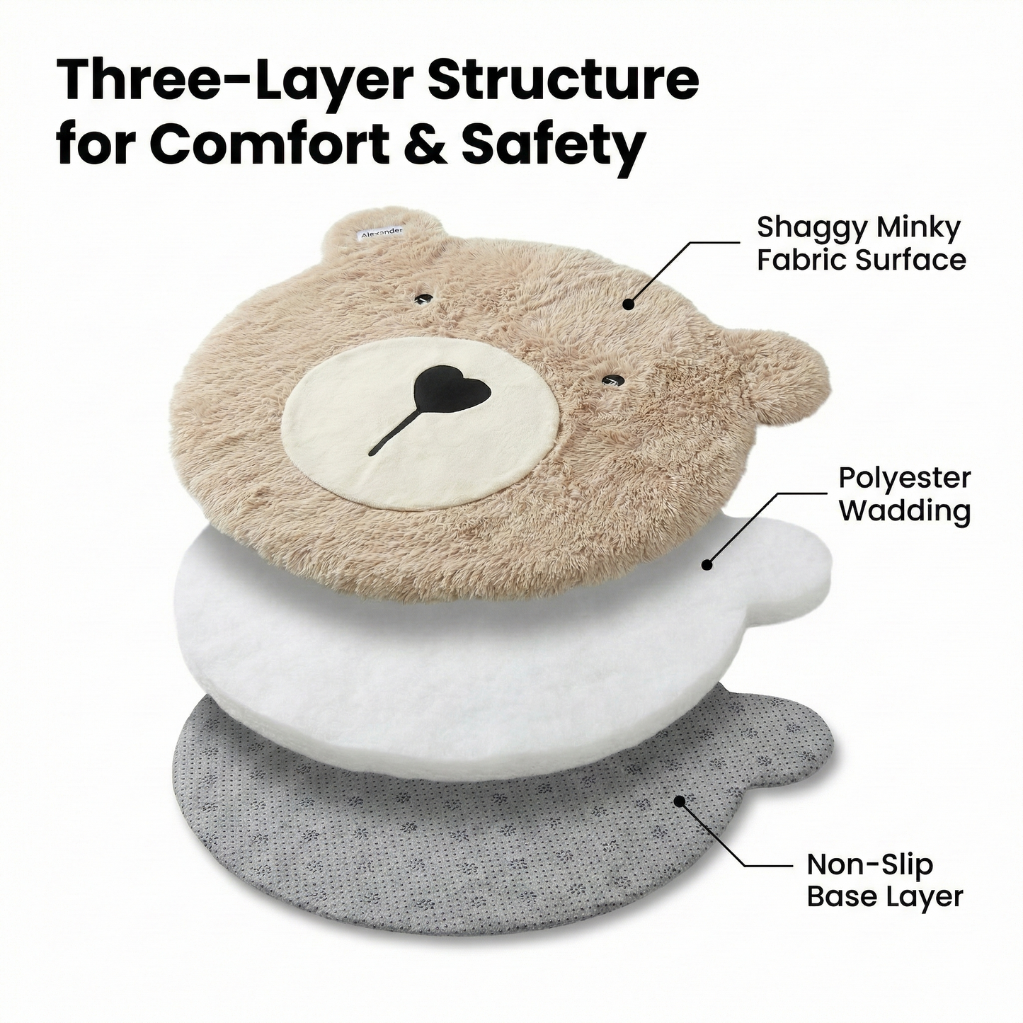 Bear Faux Taxidermy Wall Mount Plush
