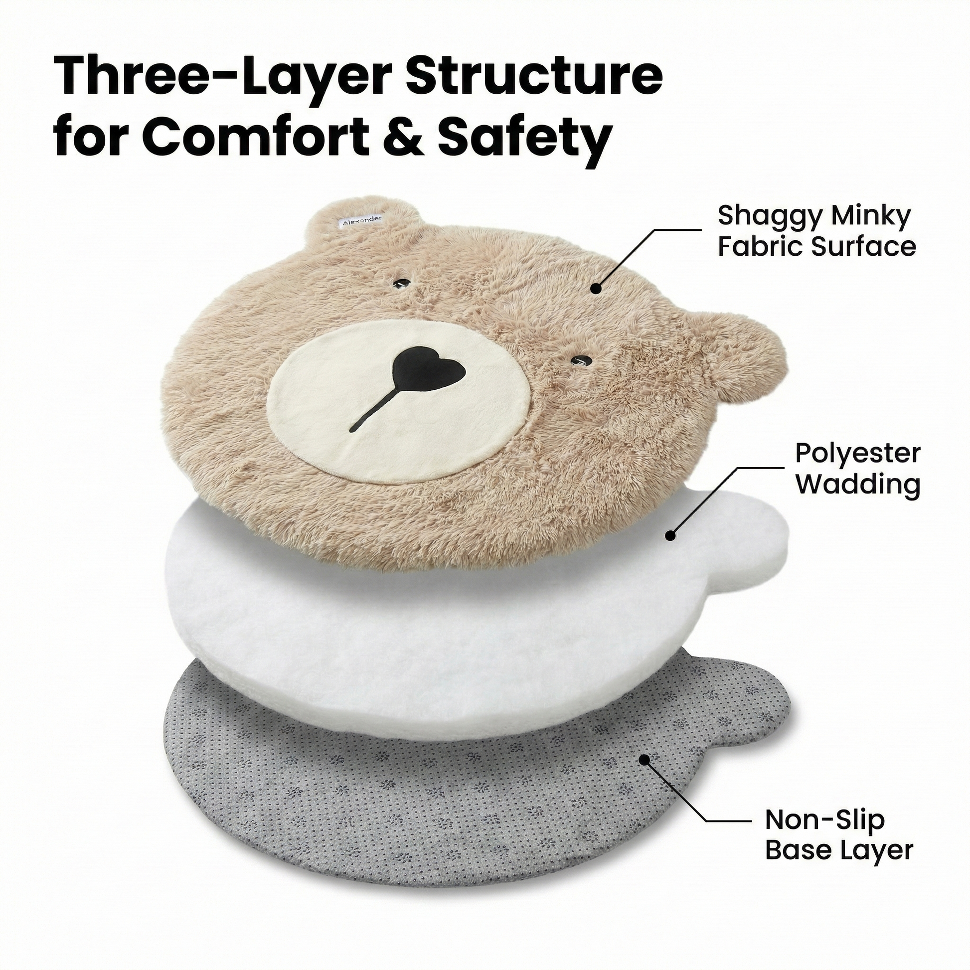 Bear Faux Taxidermy Wall Mount Plush