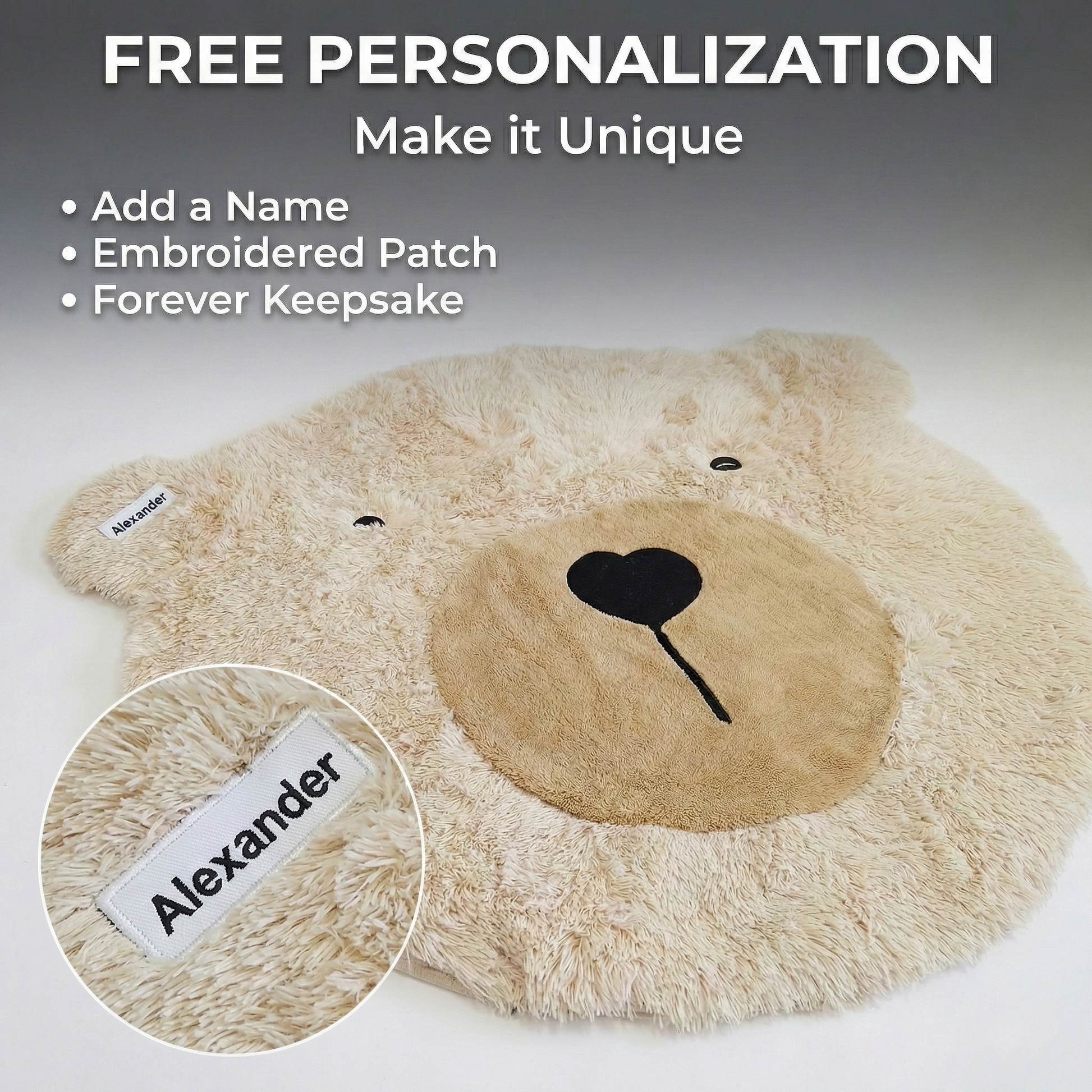 Bear Head Wall Mount - Faux Taxidermy Nursery Decor & Soft Plush Trophy