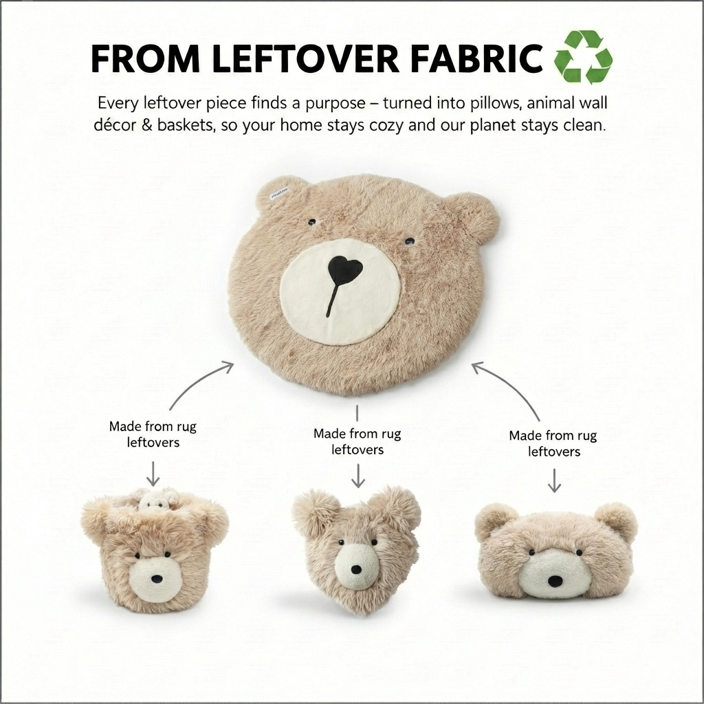 Bear Faux Taxidermy Wall Mount Plush