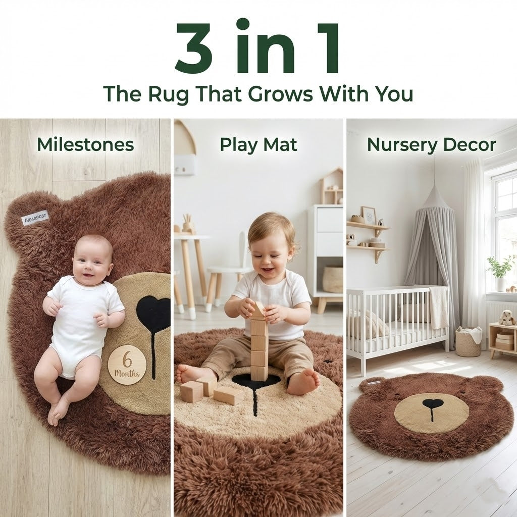 Bear Storage Basket Woodland Personalized